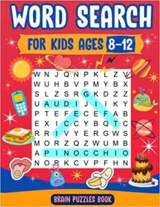 کتاب Word Search Book for Kids Ages 8-12: 100+ Word Search Puzzles Book for Kids Ages 8-12 and older from Brain Puzzles Book