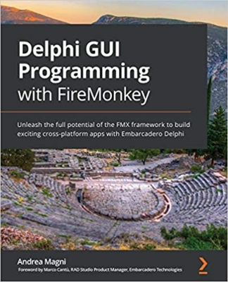 جلد سخت رنگی_کتاب Delphi GUI Programming with FireMonkey: Unleash the full potential of the FMX framework to build exciting cross-platform apps with Embarcadero Delphi