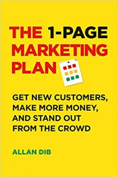 جلد معمولی سیاه و سفید_کتاب The 1-Page Marketing Plan: Get New Customers, Make More Money, And Stand out From The Crowd