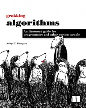جلد معمولی سیاه و سفید_کتاب Grokking Algorithms: An Illustrated Guide for Programmers and Other Curious People 1st Edition