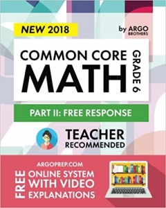 کتاب Argo Brothers Math Workbook, Grade 6: Common Core Math Free Response, Daily Math Practice Grade 6
