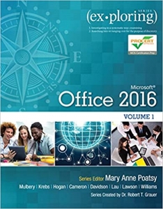 جلد معمولی سیاه و سفید_کتاب Exploring Microsoft Office 2016 Volume 1 (Exploring for Office 2016 Series)