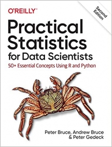 جلد معمولی سیاه و سفید_کتاب Practical Statistics for Data Scientists: 50+ Essential Concepts Using R and Python 2nd Edition