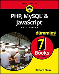 جلد معمولی سیاه و سفید_کتاب PHP, MySQL, & JavaScript All-in-One For Dummies (For Dummies (Computer/Tech))
