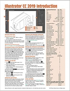  کتاب Adobe Illustrator CC 2019 Introduction Quick Reference Guide (Cheat Sheet of Instructions, Tips & Shortcuts - Laminated Card)