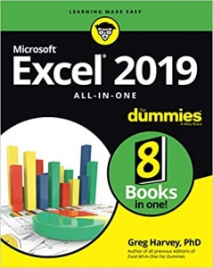 جلد معمولی سیاه و سفید_کتاب Excel 2019 All-in-One For Dummies