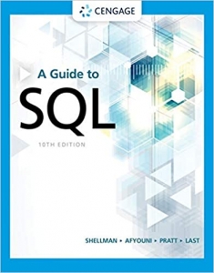 جلد سخت سیاه و سفید_کتاب A Guide to SQL (MindTap Course List)