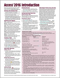 کتاب Microsoft Access 2016 Introduction Quick Reference Guide - Windows Version (Cheat Sheet of Instructions, Tips & Shortcuts - Laminated Card)