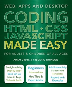 جلد سخت رنگی_کتاب Coding HTML CSS JavaScript Made Easy: Web, Apps and Desktop