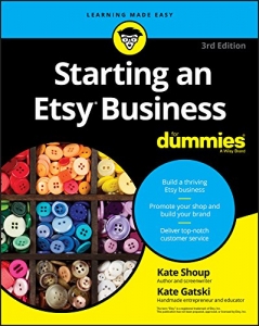 جلد معمولی سیاه و سفید_کتاب Starting an Etsy Business For Dummies