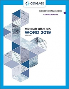 جلد معمولی سیاه و سفید_کتاب Shelly Cashman Series Microsoft Office 365 & Word 2019 Comprehensive (MindTap Course List) 