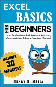جلد سخت سیاه و سفید_کتاب EXCEL BASICS FOR BEGINNERS: Learn Excel and Use Basic Formulas, Functions, Charts and Pivot Tables in Less Than 10 Hours! (Excel For Beginners)