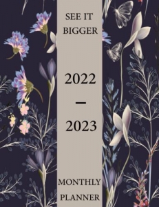 جلد معمولی سیاه و سفید_کتاب see it bigger planner 2022-2023 monthly Plan ahead: 2 year calendar 2022-2023 monthly planner | 24 Months Yearly Planner Monthly Calendar Large Schedule Organizer , (Size: 8.5x11)