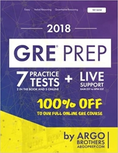 کتابGRE Prep by Argo Brothers: Practice Tests + Online System + Videos, GRE Test Prep 2018