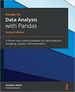 جلد سخت سیاه و سفید_کتاب Hands-On Data Analysis with Pandas: A Python data science handbook for data collection, wrangling, analysis, and visualization, 2nd Edition