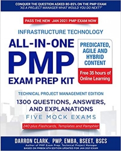 کتاب All-In-One PMP® EXAM PREP Kit,1300 Question, Answers, and Explanations, 240 Plus Flashcards, Templates and Pamphlet Updated for Jan 2021 Exam: Based on PMBOK 6th Ed