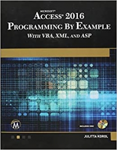 جلد معمولی سیاه و سفید_کتاب Microsoft Access 2016 Programming By Example: with VBA, XML, and ASP