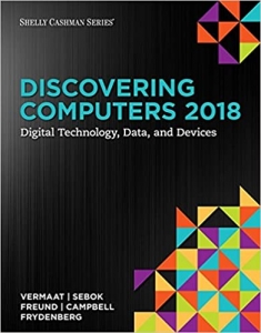 جلد سخت رنگی_کتاب Discovering Computers ©2018: Digital Technology, Data, and Devices