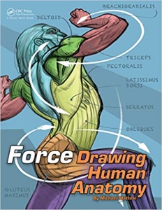 جلد معمولی سیاه و سفید_کتاب FORCE: Drawing Human Anatomy (Force Drawing Series)
