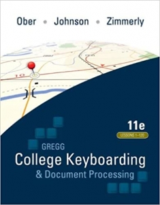 جلد معمولی سیاه و سفید_کتاب Gregg College Keyboarding & Document Processing (GDP); Lessons 1-120, main text