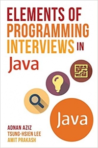 جلد معمولی سیاه و سفید_کتاب Elements of Programming Interviews in Java: The Insiders' Guide