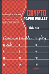 کتاب Crypto PAPER WALLET: 24 Pages wallet recovery sheets for writing private recovery phrase list mnemonic seed keys in a 6x9 cryptocurrency notebook for safe cold storage