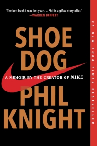 جلد معمولی سیاه و سفید_کتاب Shoe Dog: A Memoir by the Creator of Nike