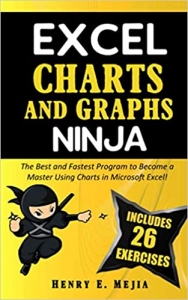 جلد سخت سیاه و سفید_کتاب EXCEL CHARTS AND GRAPHS NINJA: The Best and Fastest Program to Become a Master Using Charts and Graphs in Microsoft Excel! (Excel Ninjas)