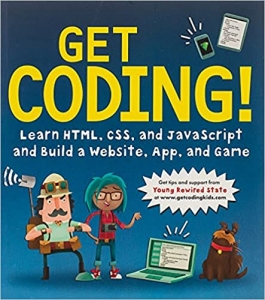 جلد سخت سیاه و سفید_کتاب Get Coding!: Learn HTML, CSS & JavaScript & Build a Website, App & Game