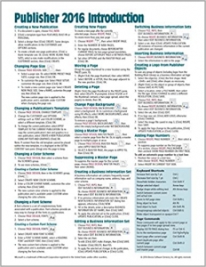 کتاب Microsoft Publisher 2016 Quick Reference Guide Introduction - Windows Version (Cheat Sheet of Instructions, Tips & Shortcuts - Laminated Card)