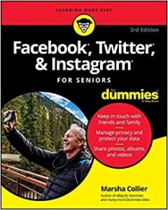 جلد معمولی سیاه و سفید_کتاب Facebook, Twitter, & Instagram For Seniors For Dummies