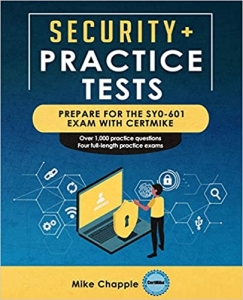 جلد معمولی سیاه و سفید_کتاب Security+ Practice Tests (SY0-601): Prepare for the SY0-601 Exam with CertMike