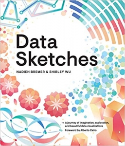 جلد معمولی سیاه و سفید_کتاب Data Sketches: A journey of imagination, exploration, and beautiful data visualizations (AK Peters Visualization Series)
