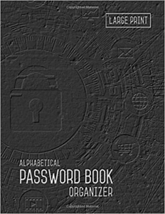 جلد سخت رنگی_کتاب Password Book Organizer Alphabetical: 8.5 x 11 Password Notebook with Tabs Printed | Smart Black Design