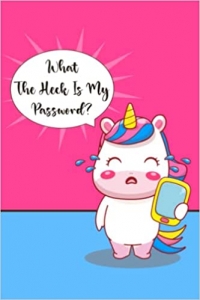 جلد سخت سیاه و سفید_کتاب What The Heck Is My Password: Save Internet Data Account, Address, Login, Username & Passwords | Small Print Logbook With Alphabetical Tabs | Online Sign In Book Keeper | Unicorn Security Log Gift