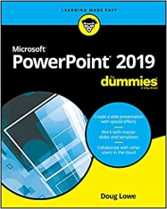 جلد معمولی سیاه و سفید_کتاب PowerPoint 2019 For Dummies