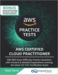 جلد سخت سیاه و سفید_کتاب AWS Certified Cloud Practitioner Practice Tests