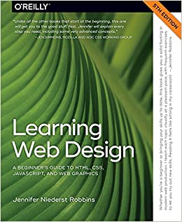 جلد معمولی سیاه و سفید_کتاب Learning Web Design: A Beginner's Guide to HTML, CSS, JavaScript, and Web Graphics 5th Edition