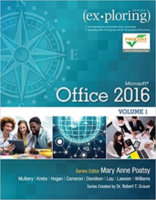 جلد معمولی سیاه و سفید_کتاب Exploring Microsoft Office 2016 Volume 1 (Exploring for Office 2016 Series)