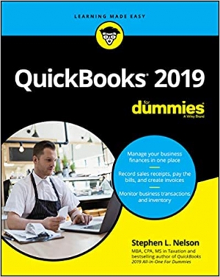 جلد معمولی سیاه و سفید_کتاب QuickBooks 2019 For Dummies