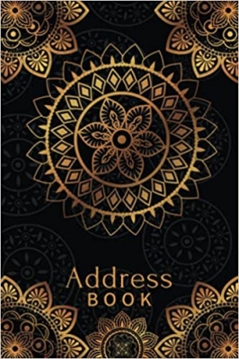 کتاب Address Book: Address & Phone Number Book with Alphabetical Tabs - Log Book To Record Contacts, Phone Numbers, Addresses, Emails, Anniversaries, ... Notes (6 x 9 in) - Stylish Gold Mandala Cover