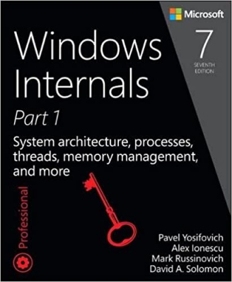 جلد معمولی سیاه و سفید_کتاب Windows Internals, Part 1: System architecture, processes, threads, memory management, and more (Developer Reference) 7th Edition