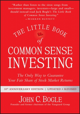 جلد معمولی سیاه و سفید_کتاب The Little Book of Common Sense Investing: The Only Way to Guarantee Your Fair Share of Stock Market Returns (Little Books, Big Profits)