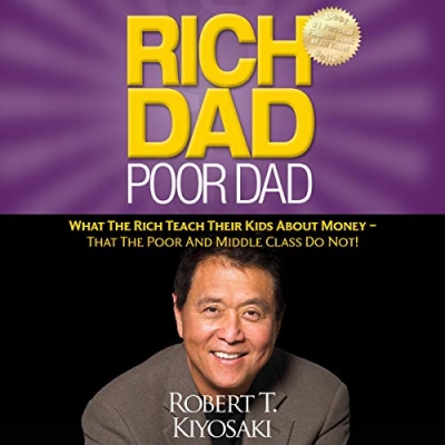 جلد معمولی سیاه و سفید_کتاب Rich Dad Poor Dad: What the Rich Teach Their Kids About Money - That the Poor and Middle Class Do Not! 