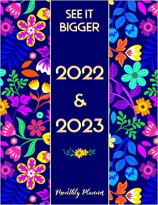 جلد معمولی سیاه و سفید_کتاب See It Bigger Planner 2022-2023 Monthly: 24 Months (2 Year, January 2022 to December 2023) Planner, Monthly Calendar, Schedule Planner and Organizer with Federal Holidays