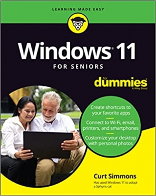 جلد معمولی سیاه و سفید_کتاب Windows 11 For Seniors For Dummies (For Dummies (Computer/Tech))