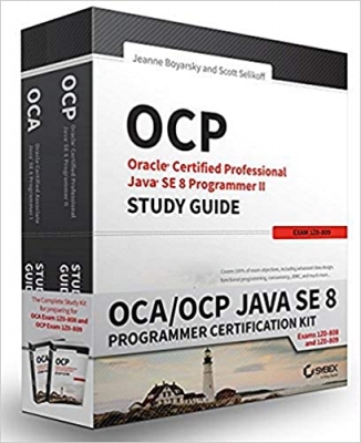 جلد سخت سیاه و سفید_کتاب OCA / OCP Java SE 8 Programmer Certification Kit: Exam 1Z0-808 and Exam 1Z0-809 1st Edition