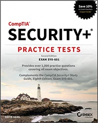 جلد معمولی سیاه و سفید_کتاب CompTIA Security+ Practice Tests: Exam SY0-601