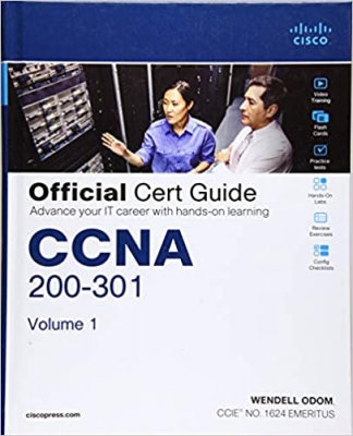 جلد سخت سیاه و سفید_کتاب CCNA 200-301 Official Cert Guide, Volume 1