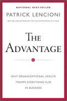 جلد معمولی سیاه و سفید_کتاب The Advantage: Why Organizational Health Trumps Everything Else In Business